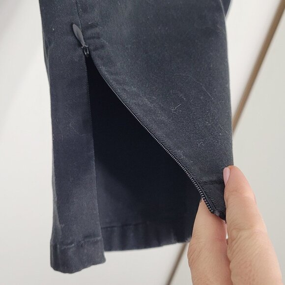 Tribal Women's Black Cotton Blend Stretch Extensible Zipper Bottom Pants Size 8 - Picture 7 of 13